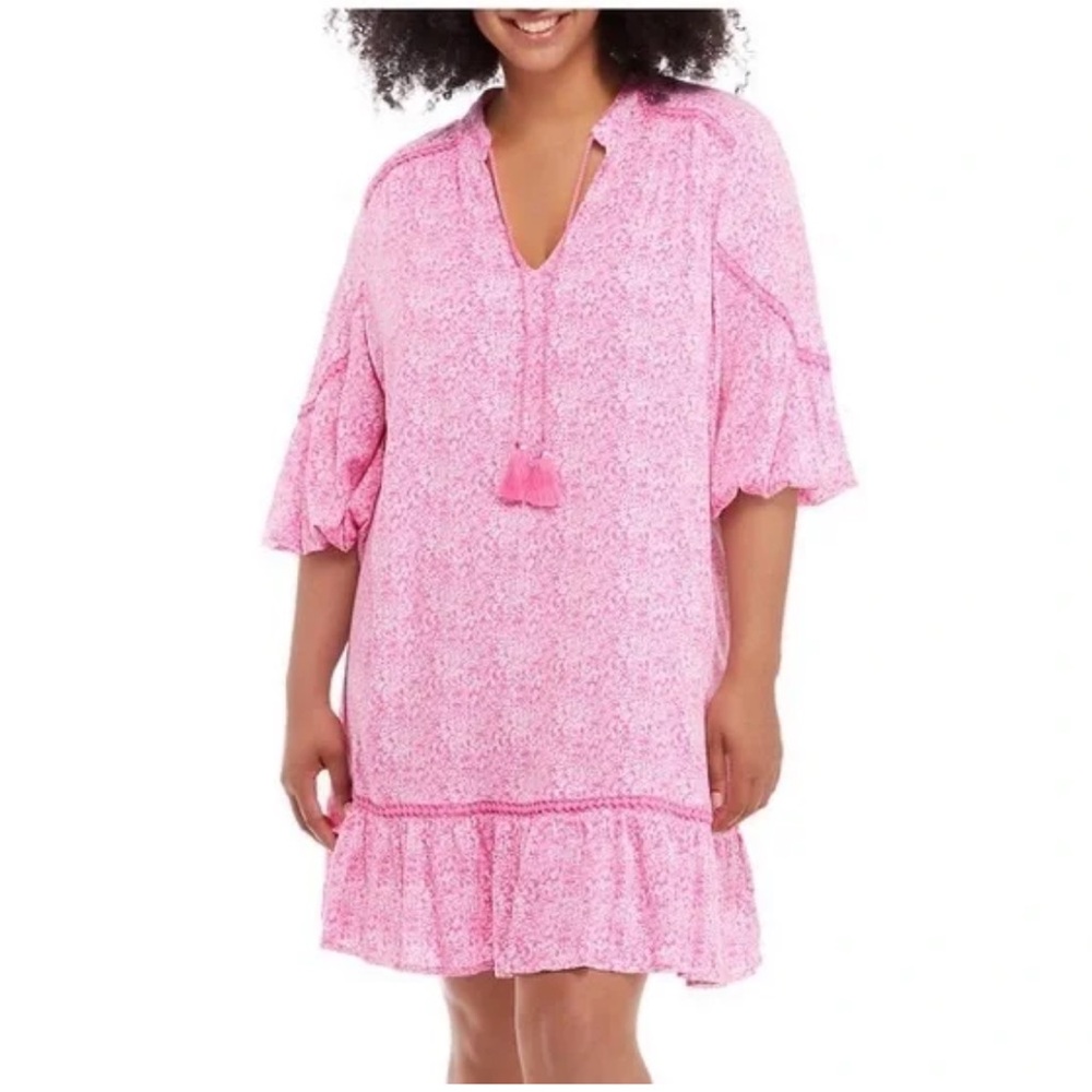 Crown & Ivy Blouson sleeve peasant dress- worn twice. 79.50 retail‎